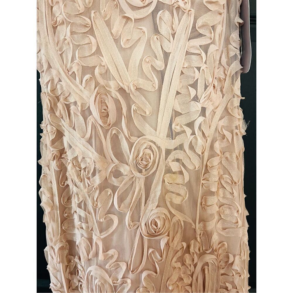 JS Collection Women's Embroidered Metallic Ribbon Gown - Picture 5 of 8